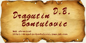 Dragutin Bontulović vizit kartica